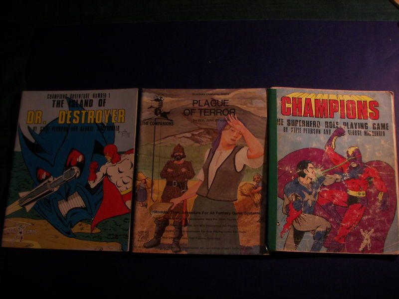 Vintage 1980s Fantasy Game Books Champions Plague Lot  