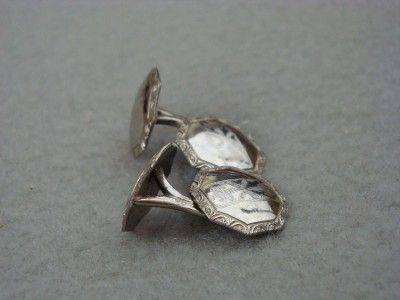   Edwardian 14K White Gold BELAIS Cufflinks Mens Cuff Links  