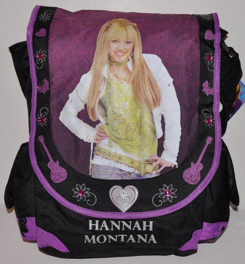 NEW HANNAH MONTANA MESSENGER BOOKBAG DISNEY BAG  