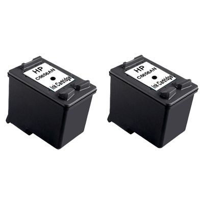 2PK BLACK Printer Ink Cartridge for HP 56 C6656AN Ink  