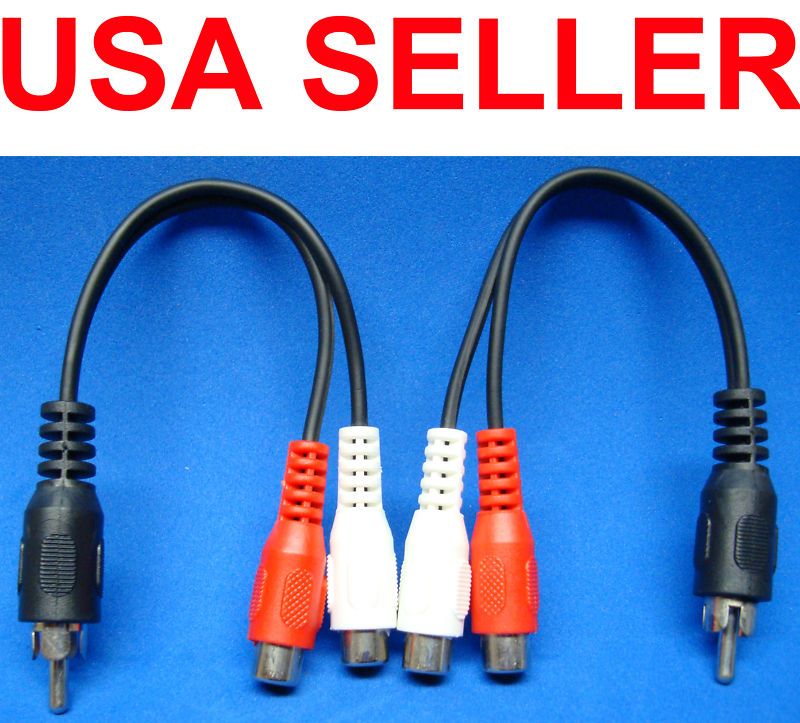 RCA Y ADAPTERS SPLITTER JACKS FEMALE MALE US SELLER  