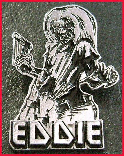 EDDIE PIN BADGE KILLERS ADRIAN MOTORHEAD IRON MAIDEN HEAVY METAL 666 