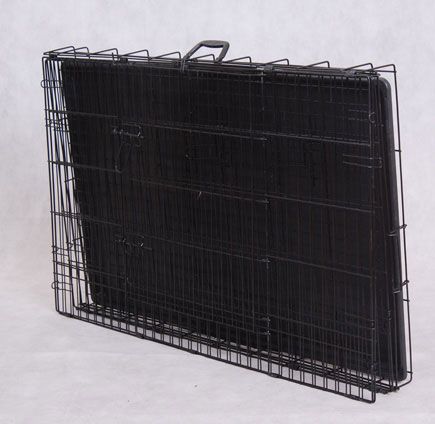 48 Large 2 Doors Folding Wire Pet Cat Dog Crate Cage Kennel W/ Free 