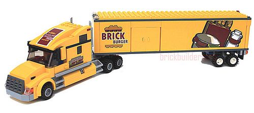 City Custom Brick Burger Truck You Cut Stickers Lego Yellow, Town 