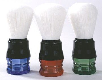 OMEGA SYNTHETIC BRISTLE SHAVING BRUSH w/BRUSH STAND  