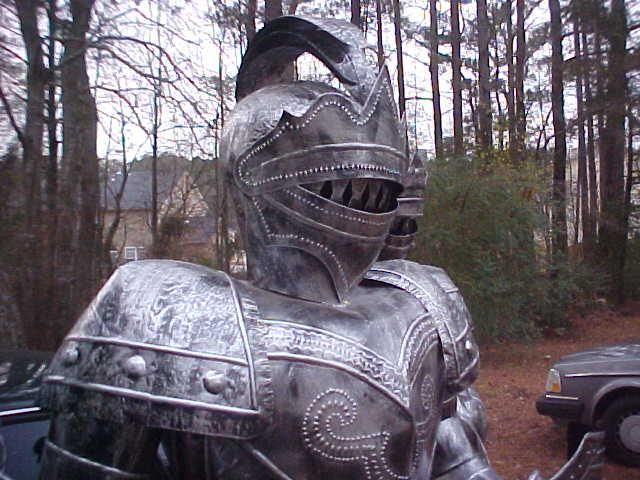 Foot SILVER Suit of Armor Medieval Knight  