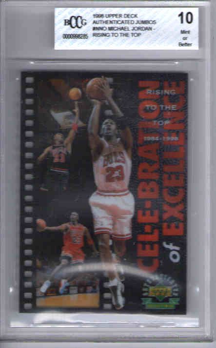 MICHAEL JORDAN 1998 UD Jumbos Rising to the Top BGS Graded 10  