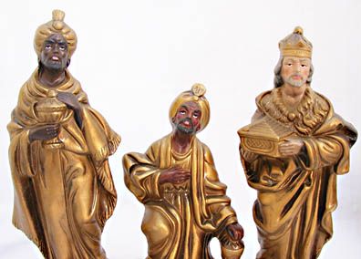 INARCO Papier Mache JAPAN CHRISTMAS NATIVITY Set Wise Men~Joseph~Mary 