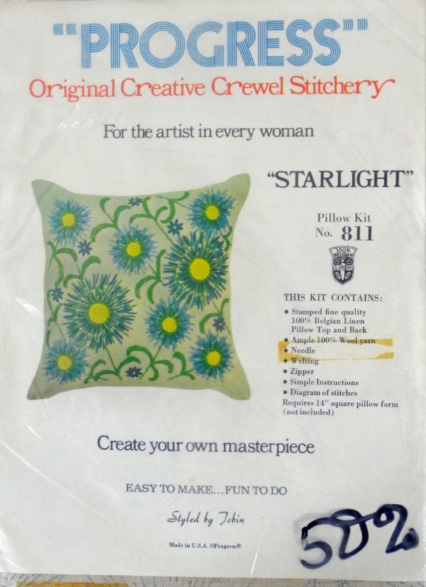   CREATIVE CREWEL STITCHERY NEEDLEPOINT PILLOW KITS (#0883)  