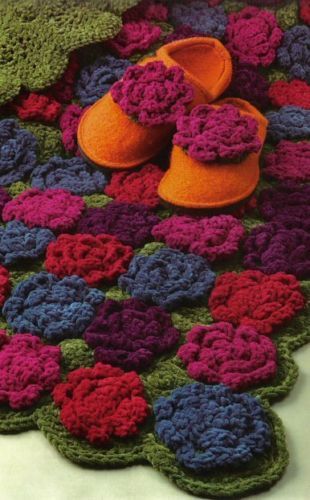 Crochet Flowers Patterns flowers Hats Scarf Pillows New  