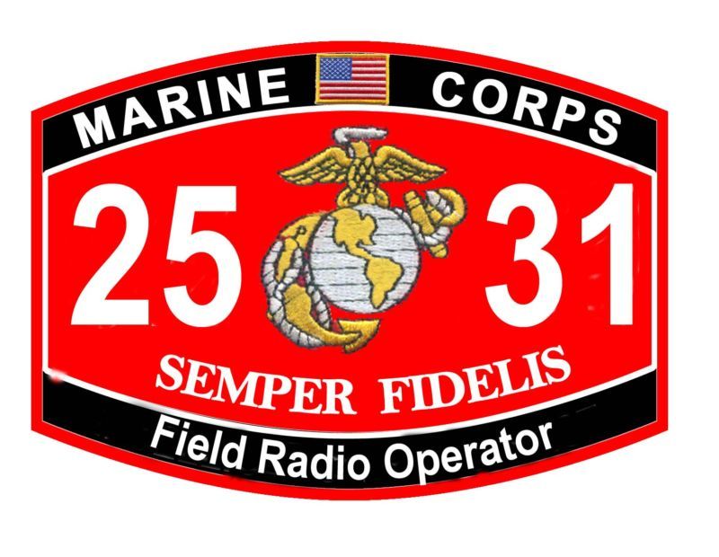 USMC MOS 2531 Field Radio Operator Marine Corps Patch  