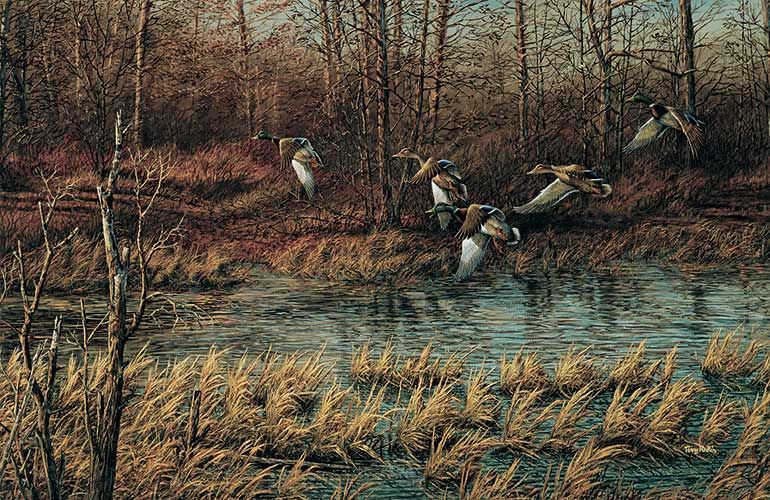 Terry Redlin ENCORE PRINT Apple River Mallards  