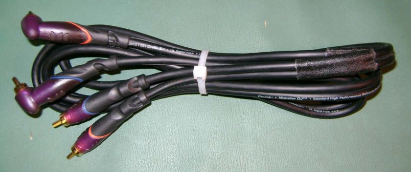 THIS AUCTION IS FOR 1(One) MONSTER DJ ProLink CABLE 6.5 RCA to Right 