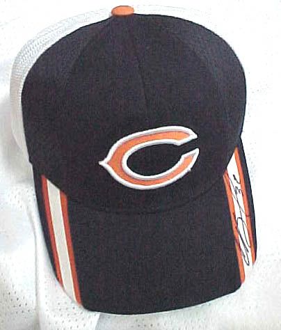 Cedric Benson AUTO Draft Day Worn NFL Chicago Bears Hat  