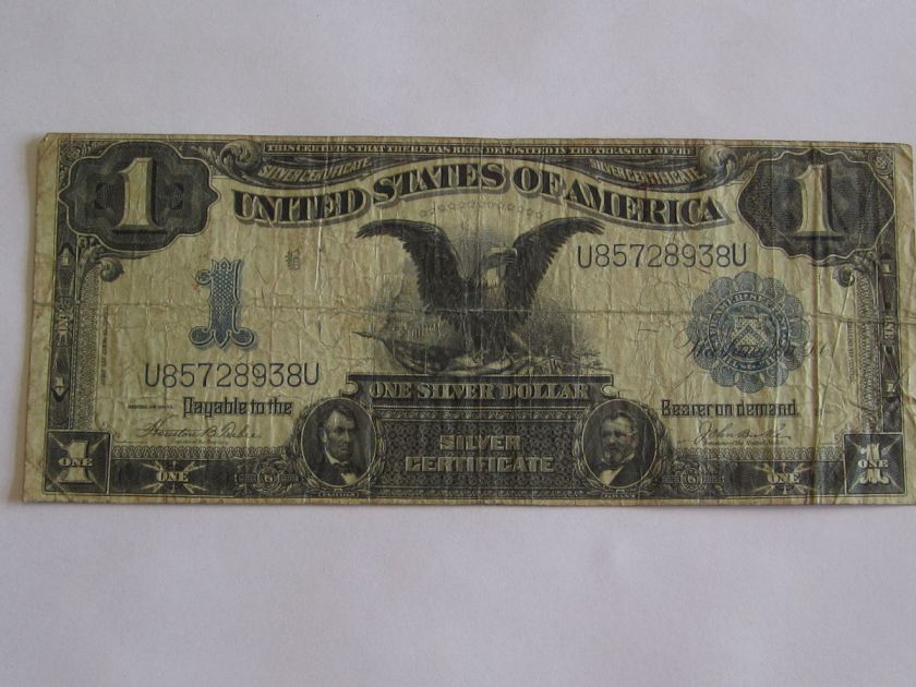 1899 $1 (One Dollar) U.S. SILVER CERTIFICATE, Teehee & Burke, 938U 