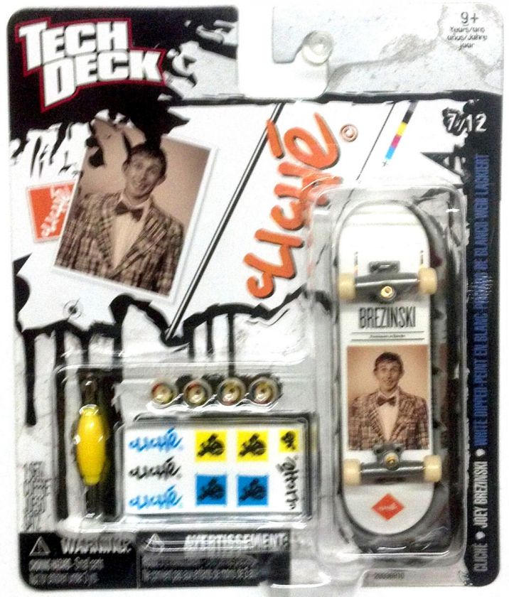 CLICHE SKATEBOARDS   JOEY BREZINSKI   96MM FINGERBOARD   TECH DECK 