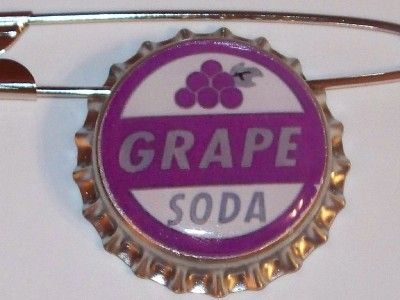 GRAPE SODA BOTTLE CAP PIXAR PIN UP BADGE  