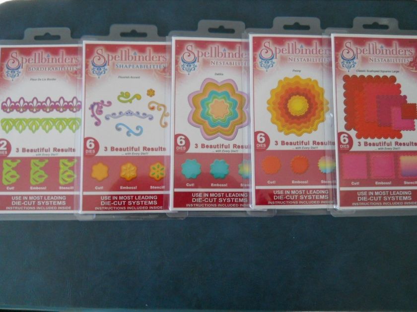 SPELLBINDERS CHOICE OF 9 DESIGNS NIP  