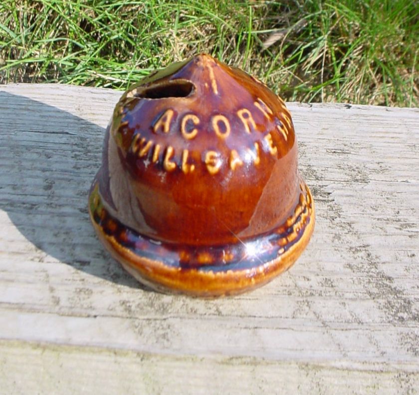 Acorn Stoves Stoneware Yellow Ware Bank Circa 1890  