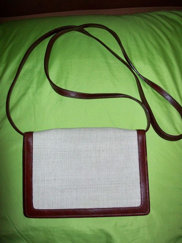   BRAHMIN WINE  BURGUNDY LEATHER SHOULDER CROSS BODY STRAW PURSE BAG