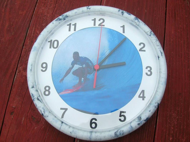 surfer surfing longboard surfboard surf clock nice cool  