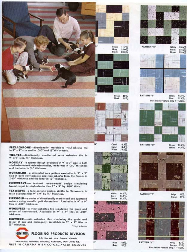 Flintkote Floor Tile Flint Kote Flooring ASBESTOS Ad  