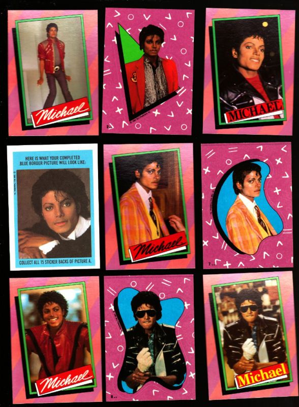 MICHAEL JACKSON Series 1 CARD & STICKER SET * 84 Topps  