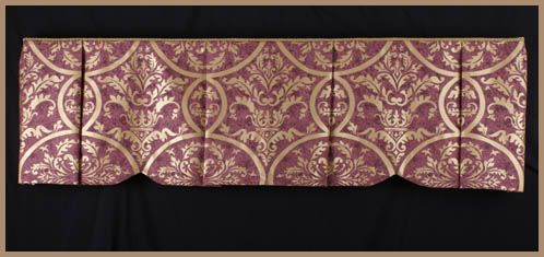 Custom Sized Board Mounted Valance in Scalamandre Venezia to 60 wide 