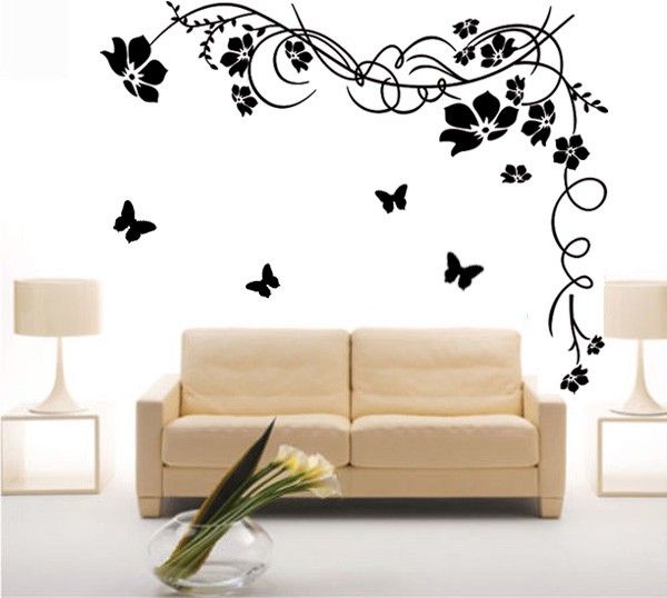   Vine Flower Mural Art Wall Stickers Vinyl Decal Home Room Decor  