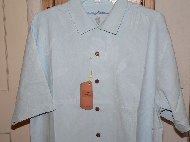 NEW TOMMY BAHAMA GINGKO TINI SILK CAMP SHIRT XL NWT  