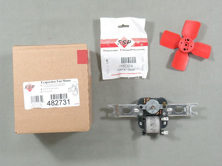 New Whirlpool Evaporator Fan Motor Kit 482731  