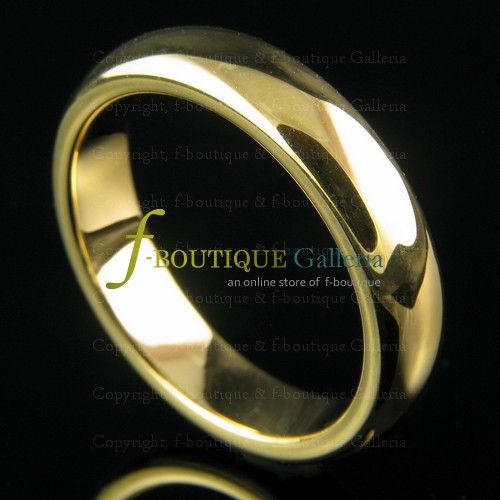 5MM TUNGSTEN CARBIDE 18K GOLD WEDDING BAND UNISEX RING  