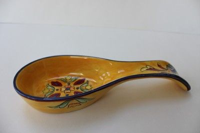 MAXCERA NEW YELLOW TALAVERA SPOON REST  