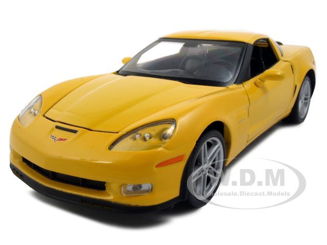 2007 CHEVROLET CORVETTE C6 Z06 YELLOW 124 DIECAST  